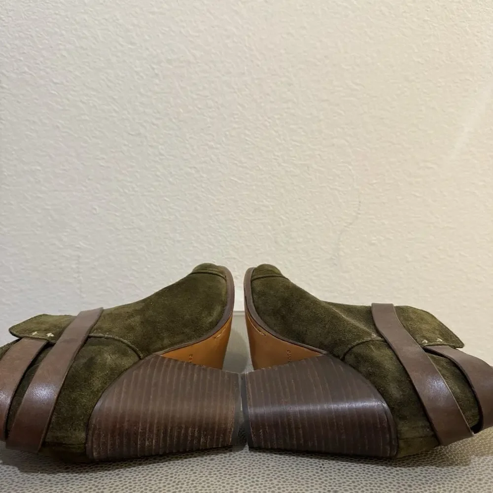 Rag & Bone Ankle Boots Womens Shoes size EU40 Harrow Green Suede Leather Booties